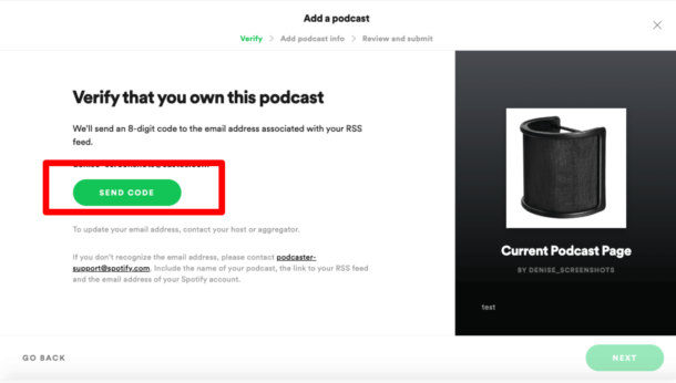 verify ownershop podcast spotify